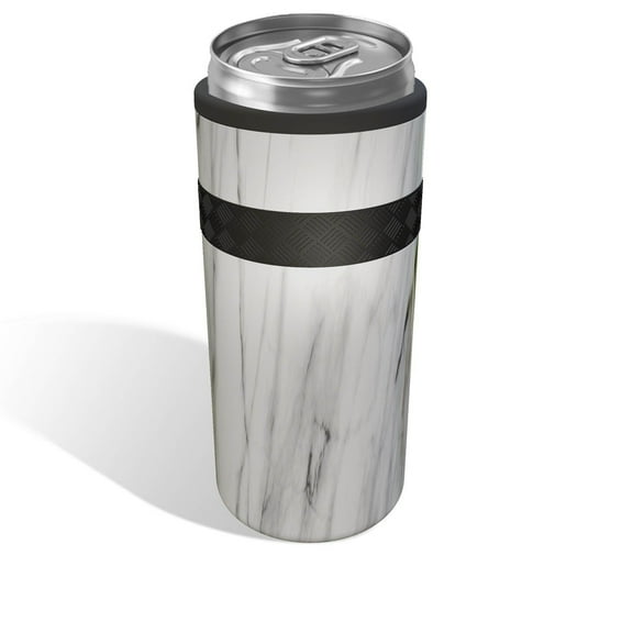 12oz RECESS SLIM CAN COOLER White