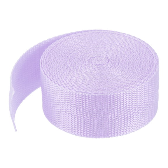 Uxcell Lightweight Polypropylene Webbing Strap 3.8cm 5 Yard Backpack Strapping Band Light Purple for Cargo Straps
