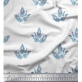thumbnail image 1 of Soimoi Poly Georgette Fabric Leaves & Floral Block Print Fabric by Yard 52 Inch Wide, 1 of 3