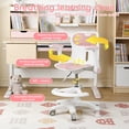 thumbnail image 7 of Queroig Kids Desk Chair, Ergonomic Swivel Study Chair with Armrest Footrest, Adjustable Seat Height Computer Chair for Children Boys Girls Students, 7 of 7