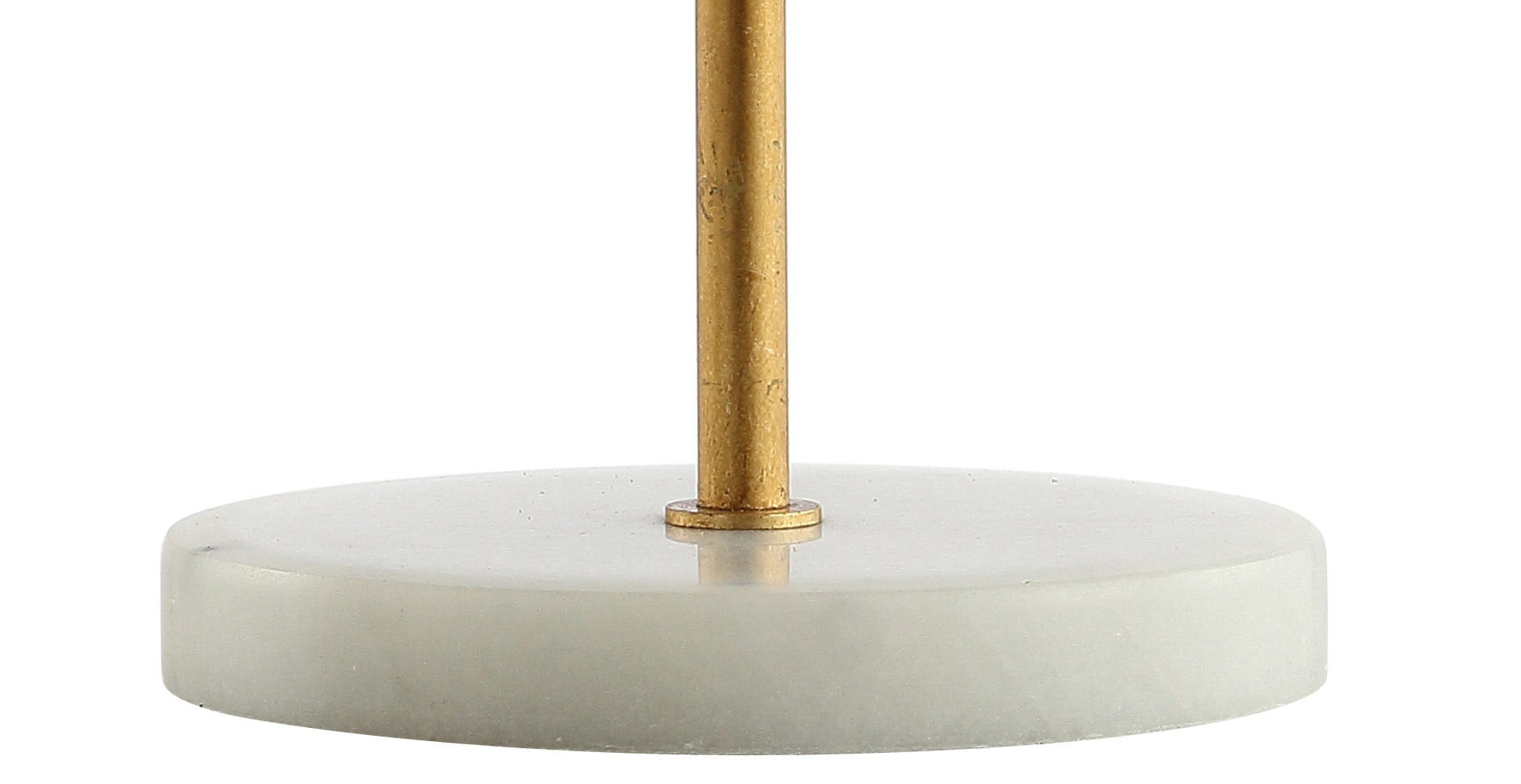 JONATHAN Y Ella 20.7" Dome Metal with Marble Base LED Table Lamp, Gold/White, JYL1071A