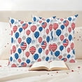 thumbnail image 3 of Independence Day Pillow Covers 2 Pack Watercolor U. S, Flag Themed Balloons Cute Firework Pillowcase Waterproof Outdoor Throw Pillow Cover for Patio Garden Square Cushion 16”x16”, 3 of 9