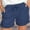 Blue, variant on Azrian Fashion Womens Shorts,Plus Size Solid Color Casual Wide Leg Loose High Waist Short Pants