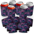 thumbnail image 3 of WIRESTER Neoprene Beer & Soda Sleeve Cover, Set of 6 Purple Peacock Feather, 3 of 3