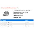 thumbnail image 2 of Automatic Transmission Filter Kit - Compatible with 1990 - 1995 Volkswagen Passat 1991 1992 1993 1994, 2 of 2