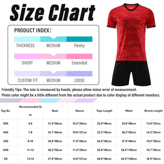 Moggemol Kids Boys Football Game Training Sport Outfits Short Sleeve Stylish Print T-shirt and White Type A 4XS