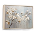 thumbnail image 2 of Designart "Peaceful White And Grey Dogwood" Dogwood Floater Framed Wall Decor, 2 of 5