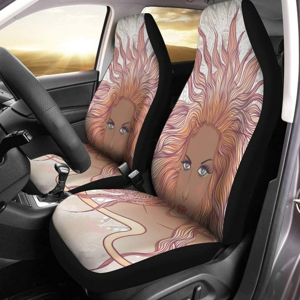 Zhanzzk Set Of 2 Car Seat Covers Zodiac The Astrological Sign Leo As Portrait Beautiful Universal Auto Front Seats Protector Fits For Suv Sedan Truck Com Zhanzzk Set Of 2 Car Seat Covers Zodiac, Zodiac Car Seat Covers