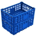 thumbnail image 1 of QinaQin Caja plegable de almacenamiento de 52 L, tipo milk crate de plástico reforzado, diseño colapsable y multiusos para garaje, cocina, oficina y organización diaria, 1 of 8