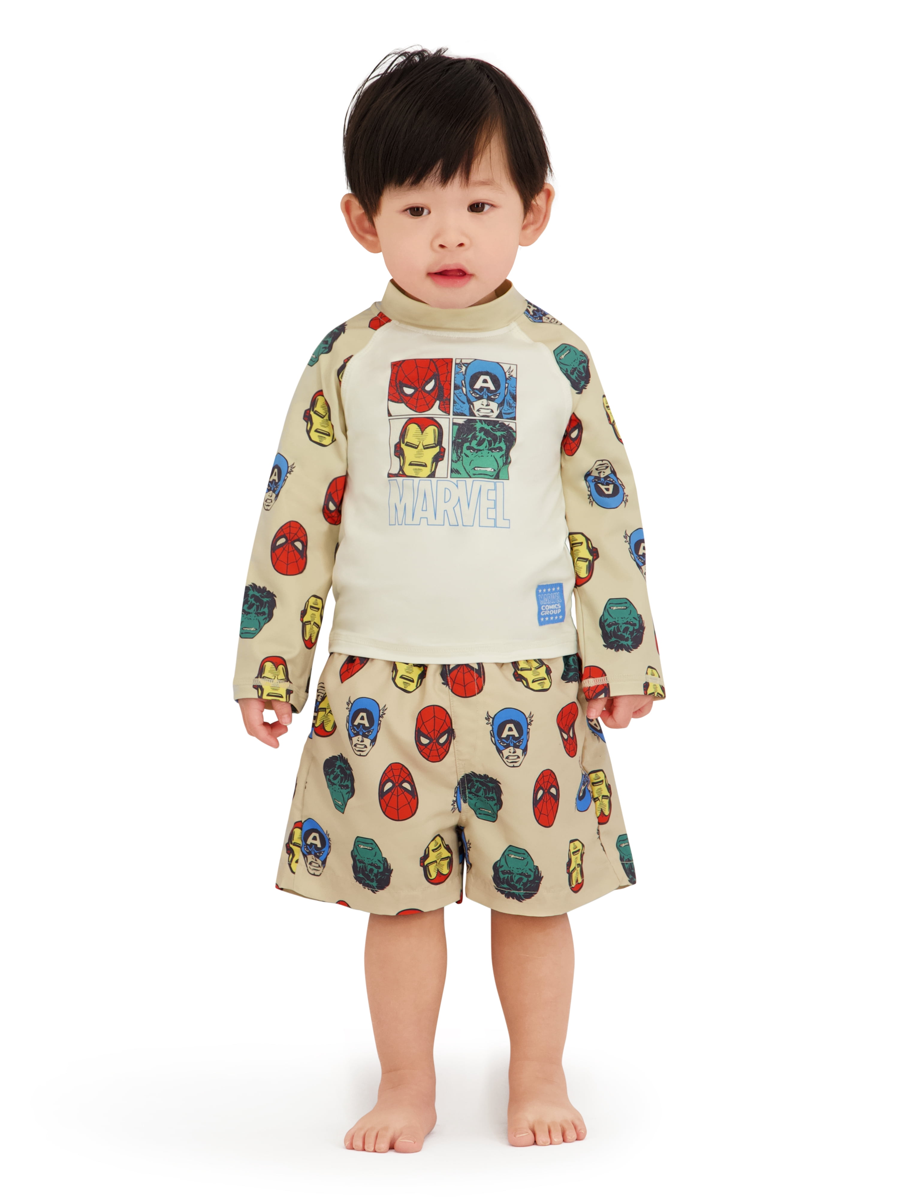 Character Toddler Boy Rash Guard Swim Set, 2- Pieces, Sizes 12M- 5T