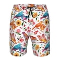 thumbnail image 4 of Naloa Flowers Birds And Butterflies Men's Beach Shorts, Surfing shorts, Swim trunks, Quick Dry Swim Trunks for Surfing Beach Fun - Medium, 4 of 9