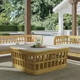 thumbnail image 2 of Beaumont Lane Traditional Outdoor Teak And Marble Coffee Table - Natural, 2 of 6