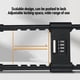 thumbnail image 4 of Candado De Combinación De 4 Dígitos Candado En U Para Bicicleta Antirrobo De Alta Resistencia Con Grillete Ajustable Para Puerta De Vidrio, Puerta, Cobertizo, Cerca, Rango, 4 of 7