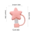 thumbnail image 3 of Tapa de silicona para pajita con forma de estrella, a prueba de polvo, a prueba de fugas, reutilizable y flexible para vasos y botellas de agua. Apta para lavavajillas., 3 of 6