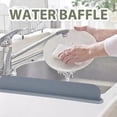 thumbnail image 4 of 2X Reusable Sink Splash Guard Silicone Countertop Water Baffle Prevent Water Splashing Out Board Bathroom Kitchen Tool, 4 of 7