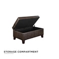 thumbnail image 5 of DHP Rectangular Faux Leather Upholstered Storage Ottoman, Espresso, 5 of 9