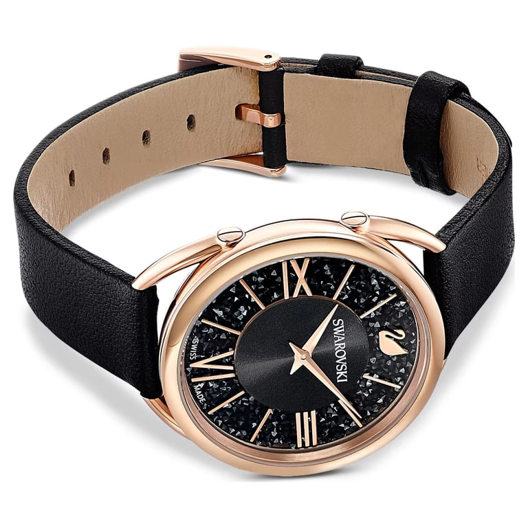 Swarovski Crystalline Glam Watch - Leather strap - Black  display picture 3