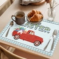 thumbnail image 3 of Happy Easter Placemats Set of 8 Spring Watercolor Truck Bunny Eggs Blue Plaid Place Mats Indoor Wipeable Table Mats Washable Dining Table Placemats for Kitchen Holiday Party Home Decor 13x19 Inch, 3 of 9