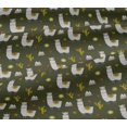 thumbnail image 4 of oneOone Cotton Jersey Olive Green Fabric Cactus & Sheep Craft Projects Decor Fabric Printed By The Yard 58 Inch Wide, 4 of 4