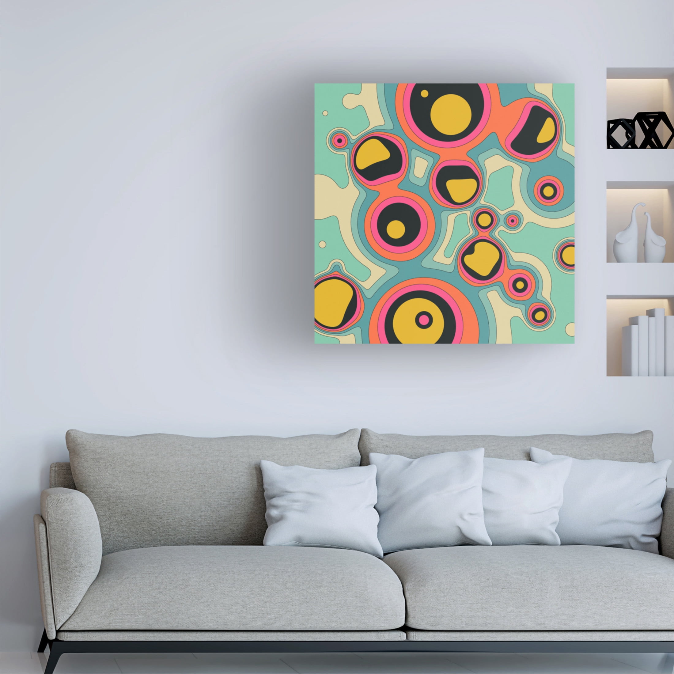 Trademark Fine Art Jazzberry Blue  Fluid Geometrics 4 Canvas Wall Art
