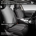 thumbnail image 3 of LAONNVIR Seat Covers Full Set Fit for GMC Acadia 2017-2023 Luxury Automotive Waterproof Leather Auto Seat Covers with Lumbar Support Grey,Full Set(5 Seat), 3 of 8