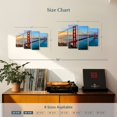 thumbnail image 3 of Elephant Stock Famous Golden Gate Bridge Wall Art - Horizontal Multi Panel Canvas - Living Room Wall Decor - Places Multi Panel - Teal And Blue Decor - 30" x 18", 3 of 4