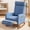 Dark Blue, variant on Someet Nursery Rocking Chair with Footrest,Lambswool Material Rocker Armchair with High Backrest and Pillow for Bedroom Living Room,White