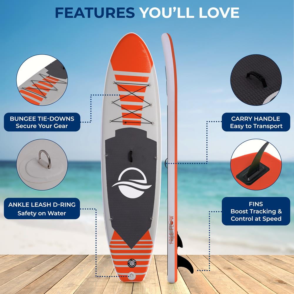 SereneLife Wide Stance, Bottom Fin for Paddling, Surf Control, Non-Slip Deck Youth and Adult Standing Boat