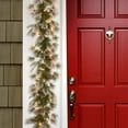 thumbnail image 2 of National Tree Company Pre-Lit 'Feel Real' Artificial Christmas Garland, Green, Liberty Pine, White Lights, Decorated With Pine Cones, Frosted Branches, Plug In, Christmas Collection, 9 Feet, 2 of 5
