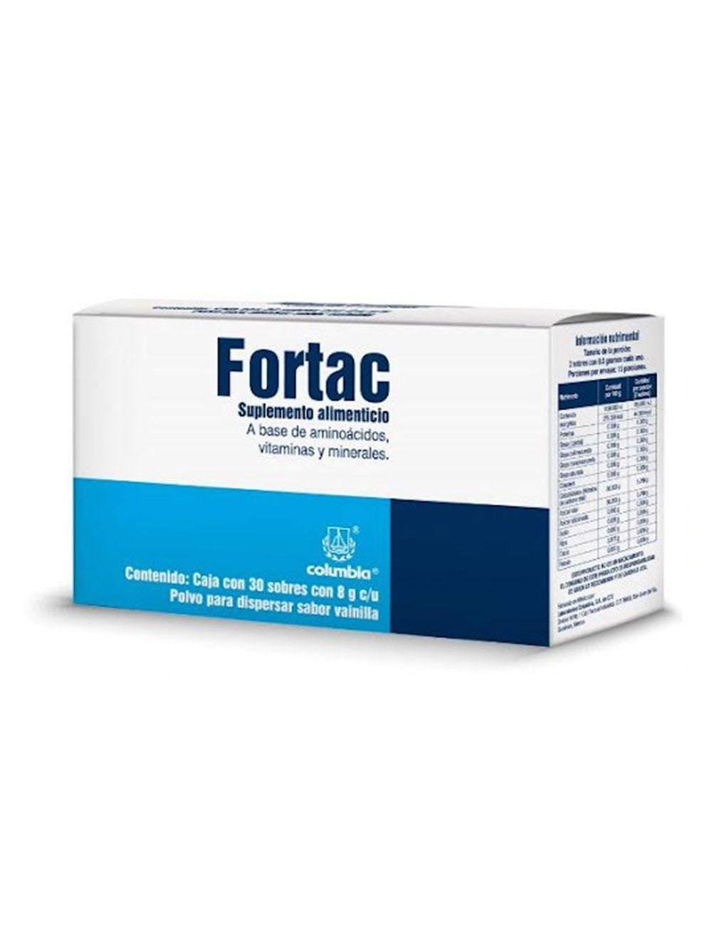 Fortac Fortac Polvo con 30 Sobres de 8 g c/u sabor Vainilla | Walmart en línea