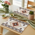 thumbnail image 6 of Placemats for Dinning Table Set of 8, Orange Beige Boho Vintage Ethnic Tribal Southwestern Burlap Kitchen Place Mats Waterproof Cloth Table Mats, Indoor Outdoor Placemats Easy Clean Dinner Decor, 6 of 8