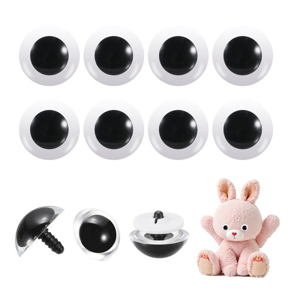 Uxcell 30mm Safety Eyes, 26Pcs Realistic Doll Crocheting Safety Eyes Black