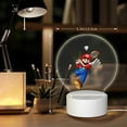 thumbnail image 6 of Sport Super Mario Round Acrylic Night Light Decoration USB Cable LED Lamp Base with Touch Control Adjustable 3 Light Modes Nightlight Decor, 6 of 9