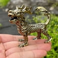 thumbnail image 4 of Lifelike Brass Mythical Beast Copper dragon  Statue Sculpture Collectible Table Decoration Figurine for Home Decor Gifts, Feng Shui Wealth, 4 of 10