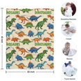thumbnail image 4 of Beige Cartoon Dinosaurs Pattern Blanket,Comfortable Soft Flannel Throw Blanket,All Season,Warm Lightweight Blankets for Sofa Bed Couch Living Room Chair,30"x40", 4 of 4