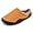 Orange, variant on Mens Womens Fashion Folds Warm Winter Slippers for Indoor Outdoor Walking