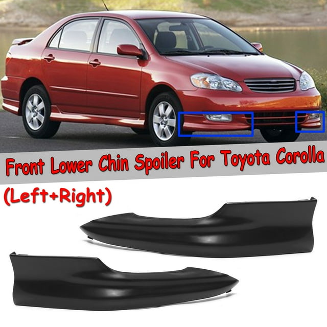S Factory Style Body Kit Front Bumper Lips L-R For Toyota Corolla 2003 2004 (Instruction Not Included)