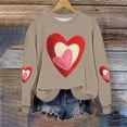 thumbnail image 5 of Ounisa Long Sleeve Shirts for Women Crewneck Valentine's Day T Shirts Love Heart Printed Tee Tops Fashionable Casual Clothes, 5 of 5