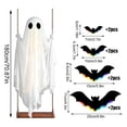 thumbnail image 4 of Halloween Decorations Ghost Light Up Swing Hanging Decoration with Remote Control, Glowing Bat Accent, Halloween Outdoor Yard Decor, Porch Tree Party Display, 4 of 6