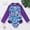 Purple, variant on RTKFRFLM Girls Long Sleeve Rash Guard Purple Fish Scale One Piece Swimsuit with Zipper for Kids UV Protection