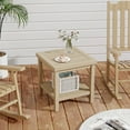 thumbnail image 2 of Costway 2 Pcs Table d'Appoint Extérieur à 2 Niveaux, Table d'Extrémité en Bois de Teck avec Tablette de Rangement Naturel, 2 of 10