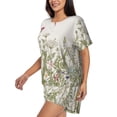 thumbnail image 2 of Bingfone Herbs and Wildflowers Print Pajamas Sets for Women Soft Short-Sleeved Pjs with Lounge Shorts Two Piece Sleepwear, 2 of 8