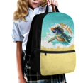 thumbnail image 3 of Uourmeti Turtle Pattern Non Fade Daypack for Travel School, Adjustable Shoulder Straps Durable Fabric Backpack Universal Matching School Backpack, 3 of 6