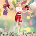 thumbnail image 5 of Lujianch Children Cheerleading Team Student Role Playing Stage Performance Competition Carnival Party Set Girls Outfits Sets Size 8-9 Years, 5 of 5