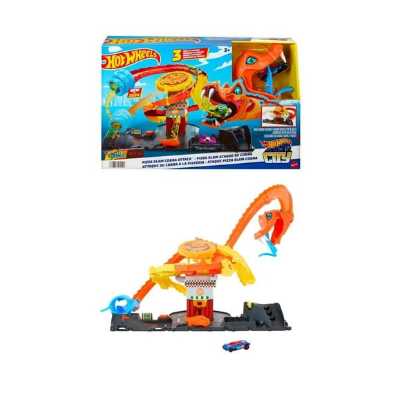 Pista de Juguete Hot Wheels City Ataque de Cobra vs Pizzería