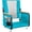 Aqua, variant on Extra Wide Stadium Seats with Back Support, Bleacher Chairs with High Back and Cushion, Padded Portable Fording Bleacher Seat with Armrests, Cup Holder and Storage Pockets (Black)