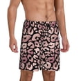 thumbnail image 6 of Mens Pajama Shorts, Trendy rose gold leopard Sleep Shorts Men Pajama Bottoms Lounge PJ Shorts with Pockets, 6 of 6