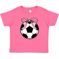thumbnail image 3 of Inktastic Girls Soccer Ball Coquette Bow Girls Baby T-Shirt, 3 of 5