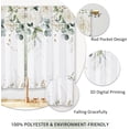thumbnail image 3 of Watercolor White Flower Kitchen Curtains Spring Floral Green Leaves Small Short Cafe Window Curtains Olive Eucalyptus Botanical Bathroom Drapes Treatment Tier Curtains 2 Panels (27.5x39 Inch), 3 of 6