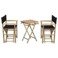 thumbnail image 1 of Bamboo BS1034 2 Black Directors Chair & Small Table Set, 34 x 23 x 19 in., 1 of 1